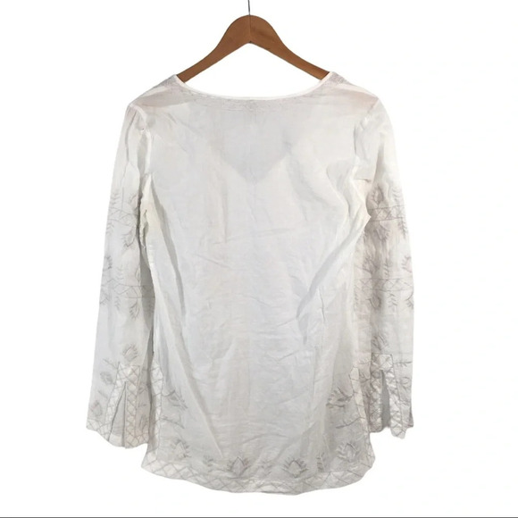 WS477 Monoreno Embroidered Boho Blouse Top M - Picture 4 of 7